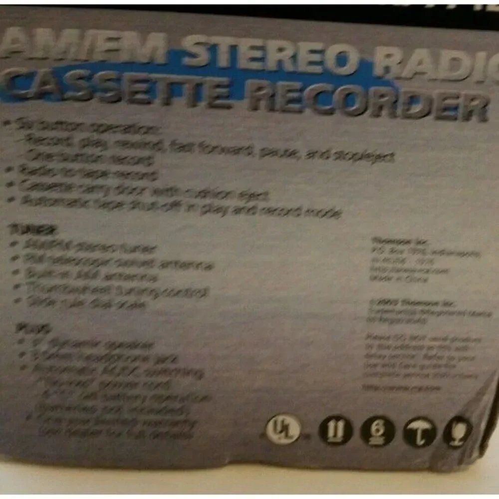 Vintage RCA Radio Cassette Recorder Model RP7712S New in Box